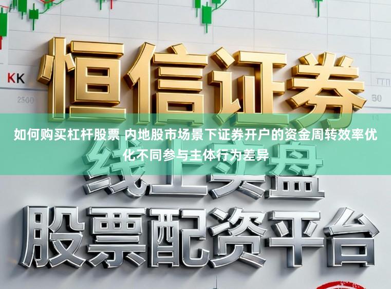 如何购买杠杆股票 内地股市场景下证券开户的资金周转效率优化不同参与主体行为差异